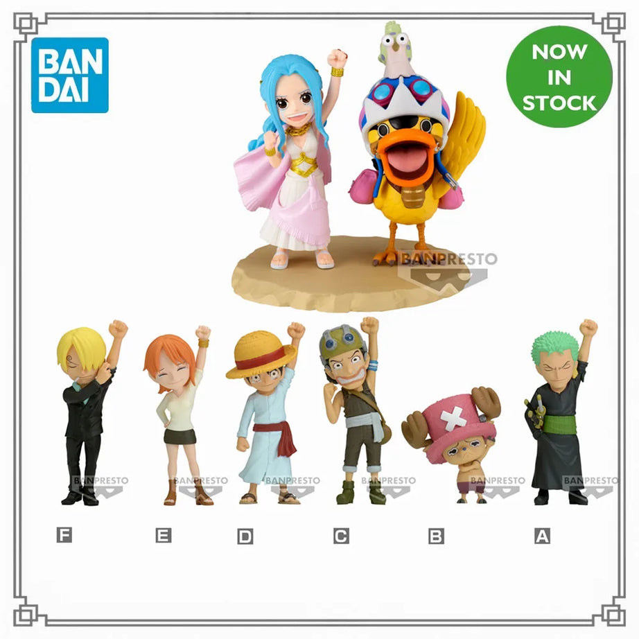 Original Anime One Piece Nefertari D. Vivi Zoro Sanji Nami Luffy Usopp Chopper PVC Action Figure World Collectable Figure Toys