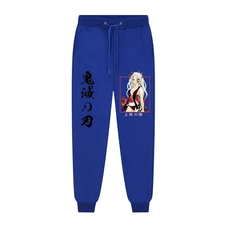 Anime Demon Slayer printed trousers men's comfortable fleece pants jogging men's trousers casual versatile sweatpants S-3XL
