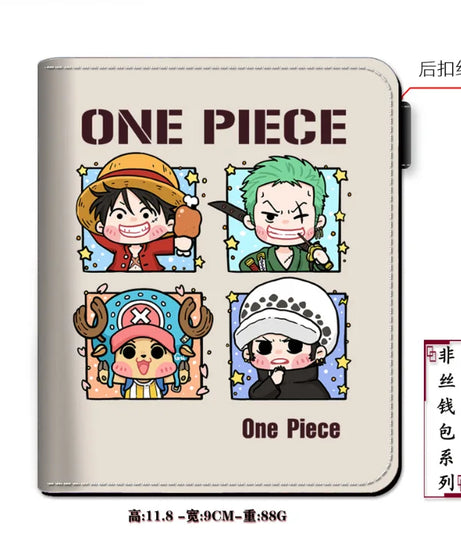 Anime One Piece Figure Wallet Luffy Purse Zoro Ace Bounty Order Skeleton Pattern Pu Kawaii Wallet Card Holder Purse