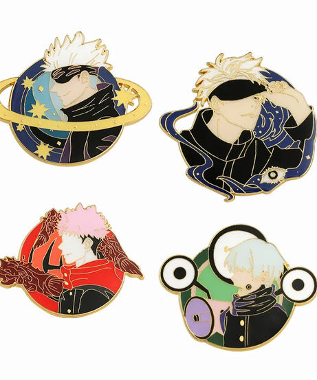 Anime Jujutsu Kaisen Badge Brooch Gojo Satoru Fushiguro Megumi Cosplay Metal Woman Man Pin Broochs Accessories