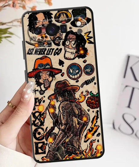 O-One P-Pieces Anime Case for Google Pixel 8a 7 Pro 9 Pro XL 6a 9a 8 Pro 6 Pro 7a Soft Cover