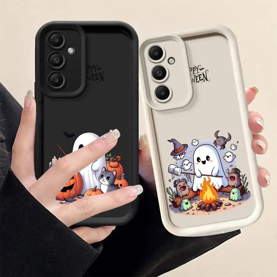 Case for Samsung A54 A52 A14 A53 A12 A13 A23 A71 A34 A51 A13 A33 A15 A32 A22 A55 A24 Phone Case Happy Halloween Ghost