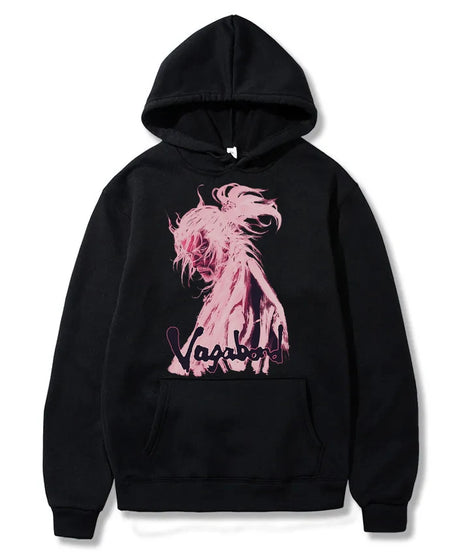 Manga 90s VAGABOND Miyamoto Musashi Print Man Hoodies Acg Fans Streetwear Hipster Otaku Clothing Casual Girl Sweatshirts
