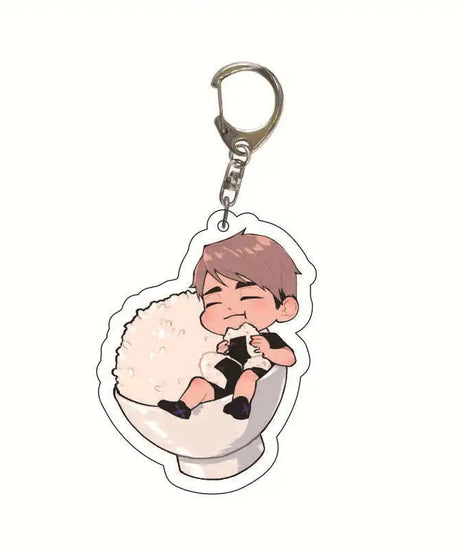 Acrylic Haikyuu Hinata Shoyo Tobio Kageyama Anime Keychain Jewelry Campus Related Products Cultural Friends Gift Bag Charms New