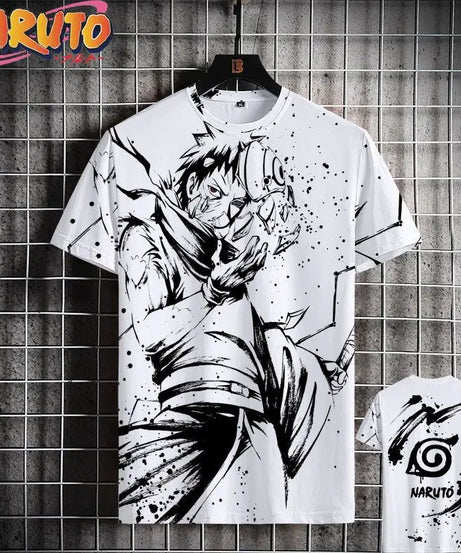 Anime Naruto Men's T Shirt Japanese 3D Prints Summer Casual Short Sleeve Tees Street Oversized Clothing Fashion loose top gifts