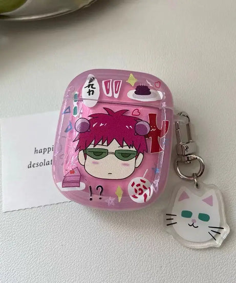 Anime Saiki Kusuo Creative Peripheral Apple Wireless Bluetooth Airpods Pro Generation 1 Headset Case Generation 2 Generation 3