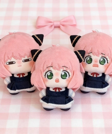 10cm Anime Spy X Family Anya Forger Cute Cotton Doll Fan Made Plush Toy Stuffed Doll Birthday Gift for Fans Decorative Supplies