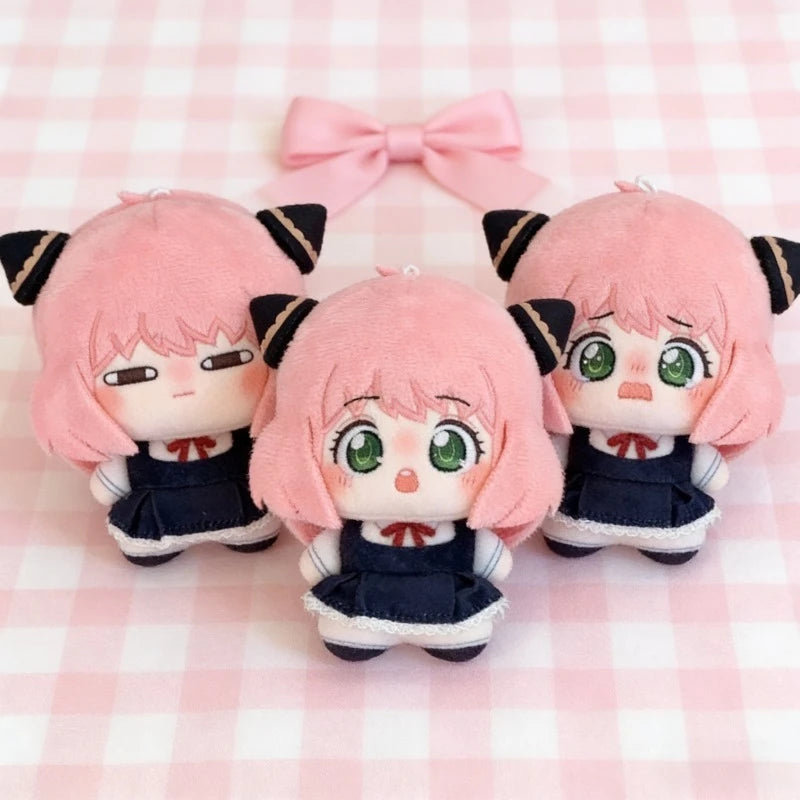 10cm Anime Spy X Family Anya Forger Cute Cotton Doll Fan Made Plush Toy Stuffed Doll Birthday Gift for Fans Decorative Supplies