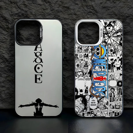 One Piece Logo iPhone 15 14 13 12 11 8 7 XS XR X Pro Max Plus  Case - Silver/Colorful