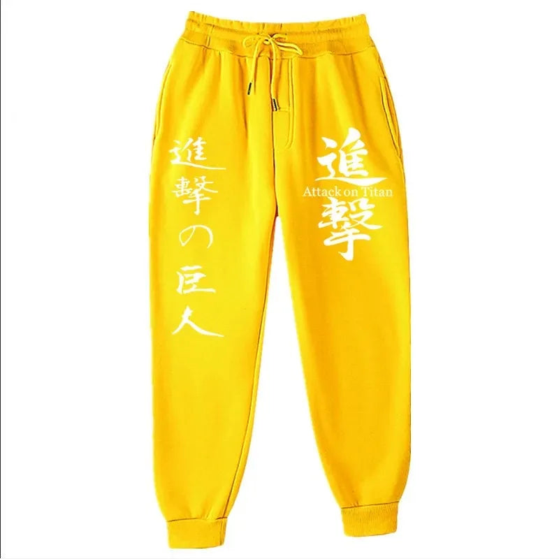 Attack on Titan Fashion Printed Comfortable Running Pants Trendy Versatile Sports Pants Men's Spring and Autumn Trousers S-3XL
