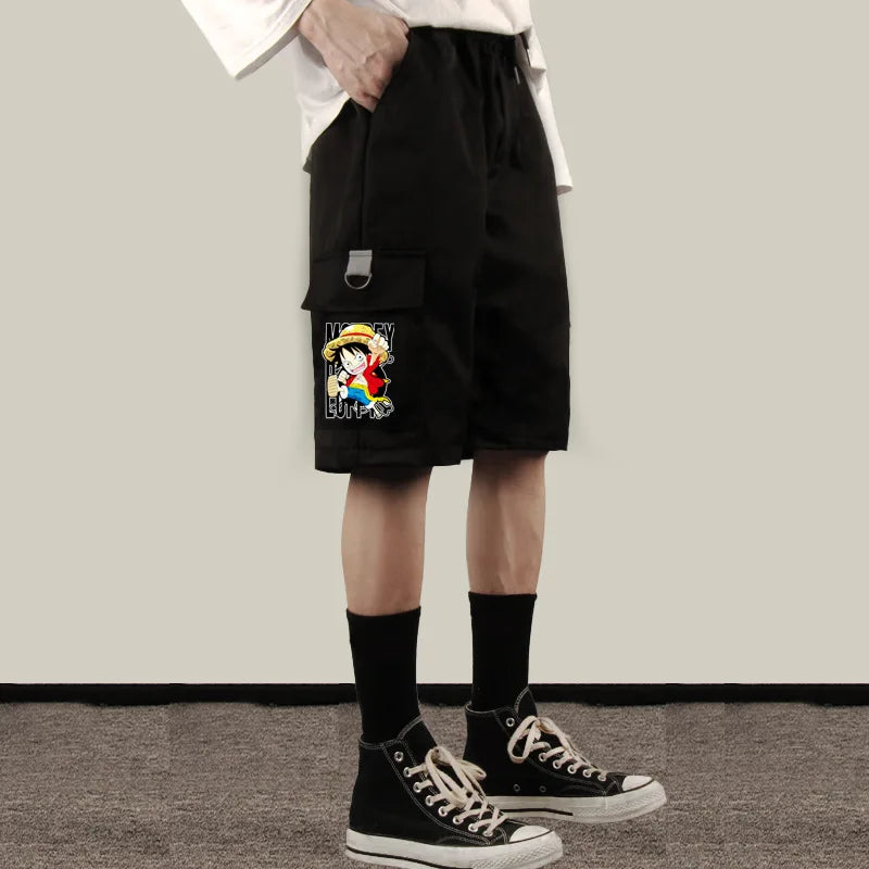 ONE PIECE Chopper White Beard Tooling Shorts Sweatpants Anime Two-dimensional Trend Five-point Casual Pants for Men and Women