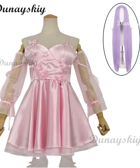 Anime Love and Deepspace Suspender Dress Wig Cosplay Xavier Zayne Rafayel Sylus Women Lolita Girl Necklace Suit Carnival Costume