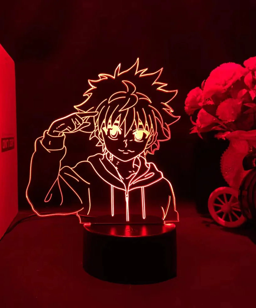 Anime Hunter X Hunter Led Night Light Killua Zoldyck Figure Nightlight Color Changing Usb Battery Table 3d Lamp Gift for Kids