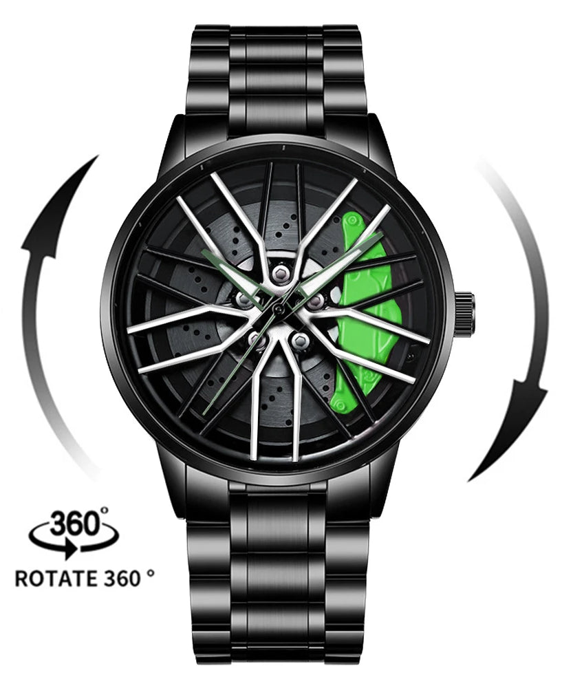 Naruto Anime - Sharingan Rotary Dial Watch – 3D Anime Quartz Waterproof Men’s Luxury Watch