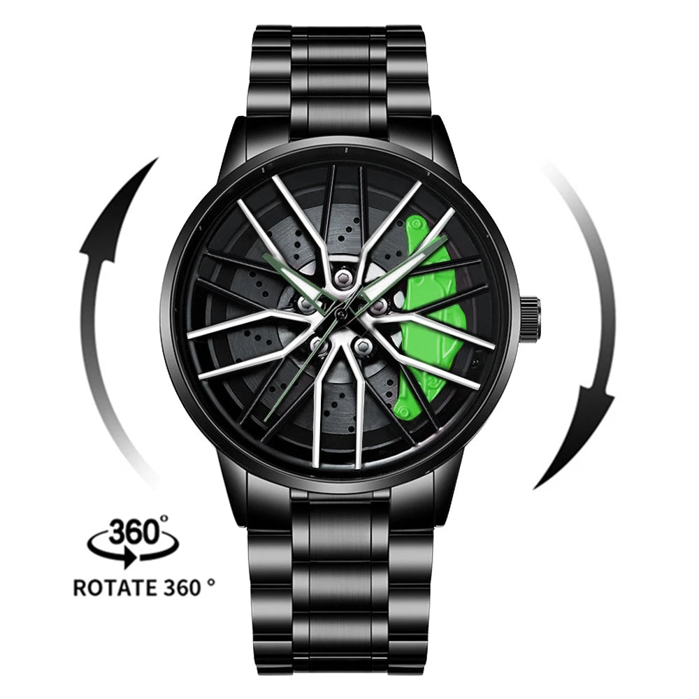 Naruto Anime - Sharingan Rotary Dial Watch – 3D Anime Quartz Waterproof Men’s Luxury Watch