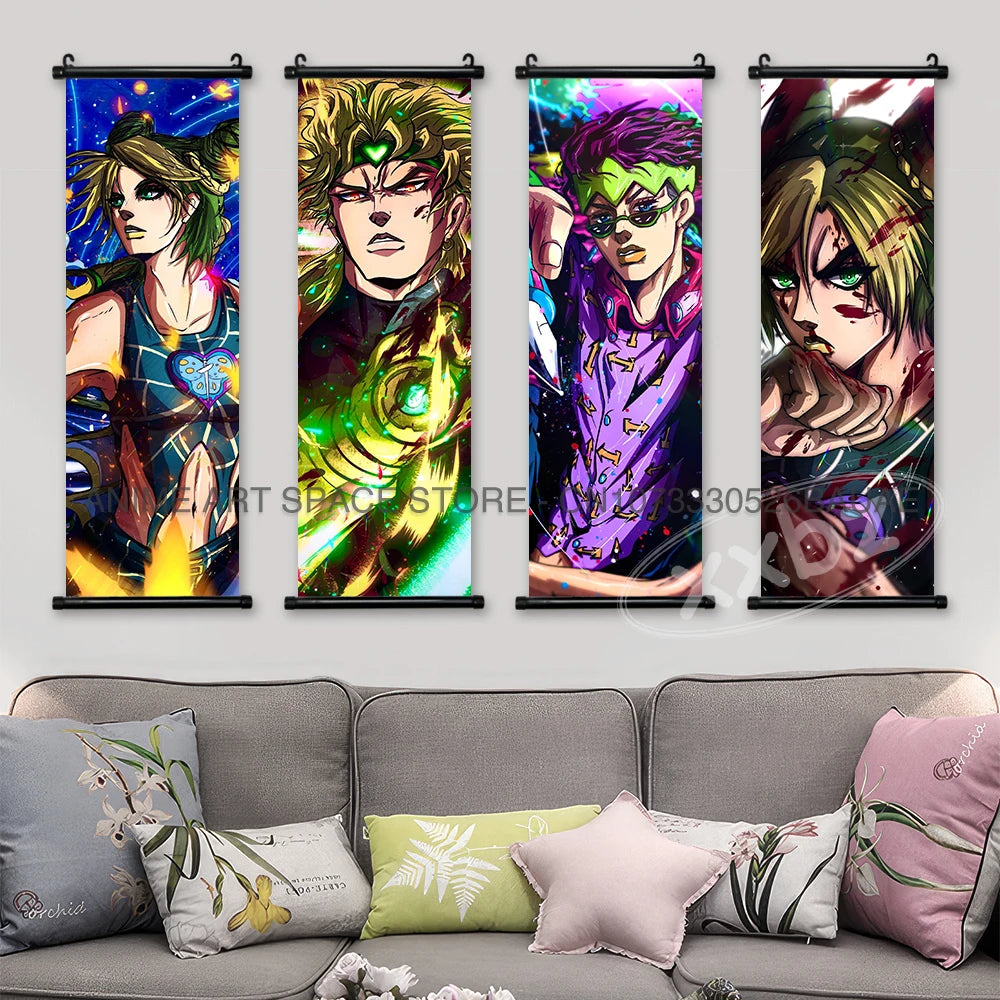 JoJo's Bizarre Adventure Canvas Poster - Joseph Joestar & Dio Brando