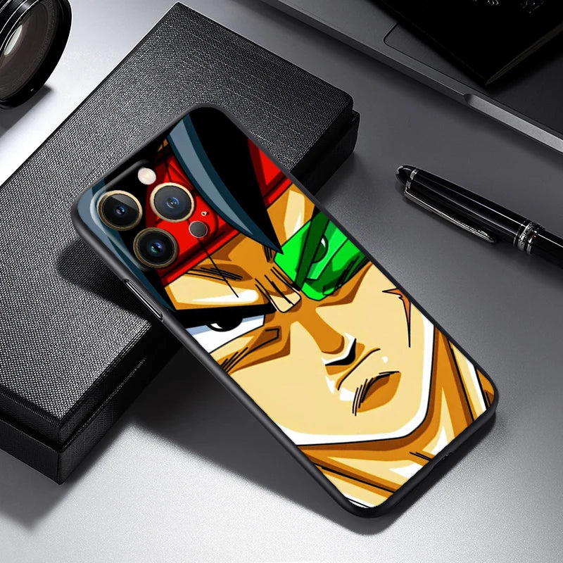 Dragon Ball Z Logo Black TPU Case – iPhone 7 to 15 Pro Max