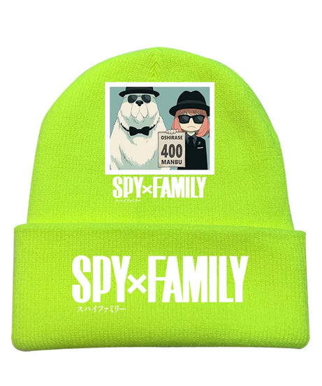 New Spy×Family Peripherals for Men and Women New Personalized Creative Letter Printing Soft, Comfortable and Warm Knitted Hats