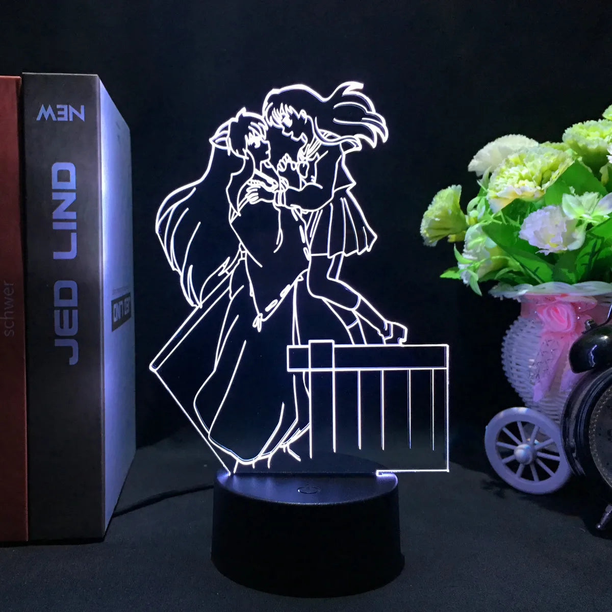 3D Led Nightlight Anime Inuyasha for Child Bedroom Decor Lighting Birthday Gift
