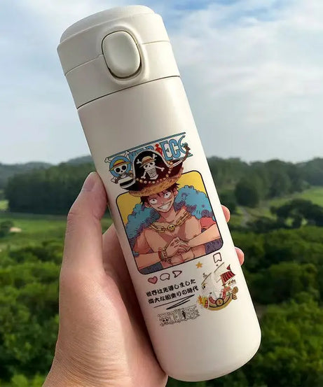 Monkey D. Luffy One Piece Thermos Cup – Anime Travel Mug for Coffee & More