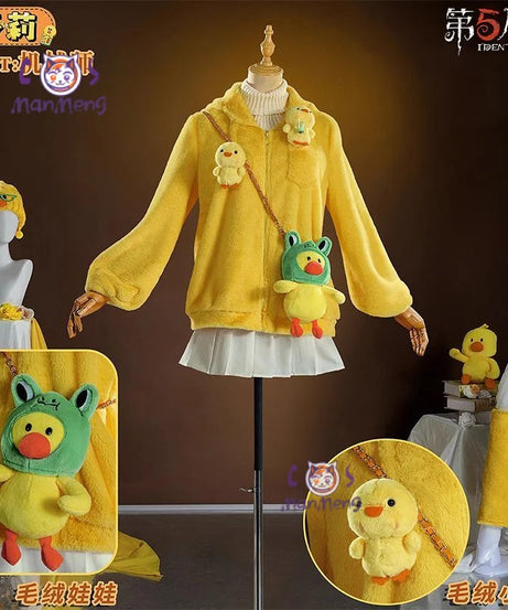 Tracy Reznik Mechanic Identity Ⅴ cosplay Sally costume Hat backpack sweater jacket skirt prop Halloween sweet girl yellow set