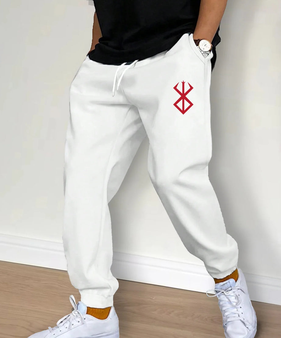 Men's Fashion Pants Spring Autumn Fleece Casual Sweatpants Sports Joggers Workout Gym Fitness Trousers Women Loose Men Clothing