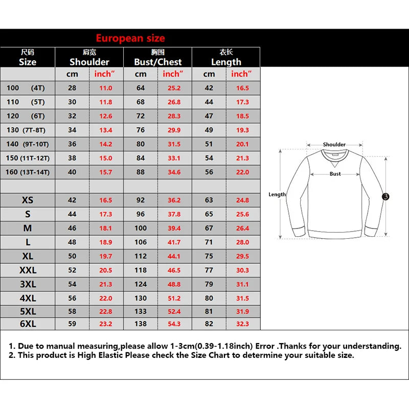 Character Printed Sweatshirt Fashion Spring Autumn Long Sleeve Crew Neck Hoodies Trend Streetwear Oversized Pullover
