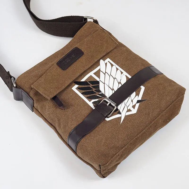 Anime Attack on Titan Print Canvas Bag Crossbody Bag Cosplay Vintage Shoulder Bags High Quality Bags for Men Women