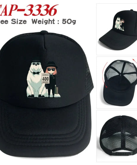 Pop Summer Cap Sun Visor Anya Forger Cute Hip Hop Caps Spy X Family Anime Cowboy Hat Peaked Trucker Dad Hats Gift