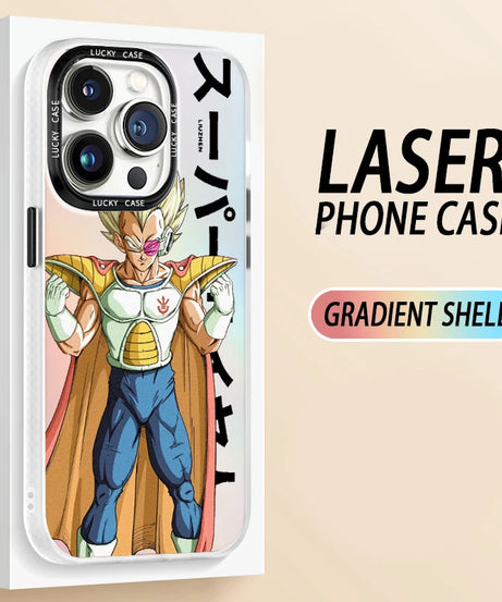 Goku & Gohan Laser Gradient Case – Dragon Ball iPhone 7–15 Pro Max