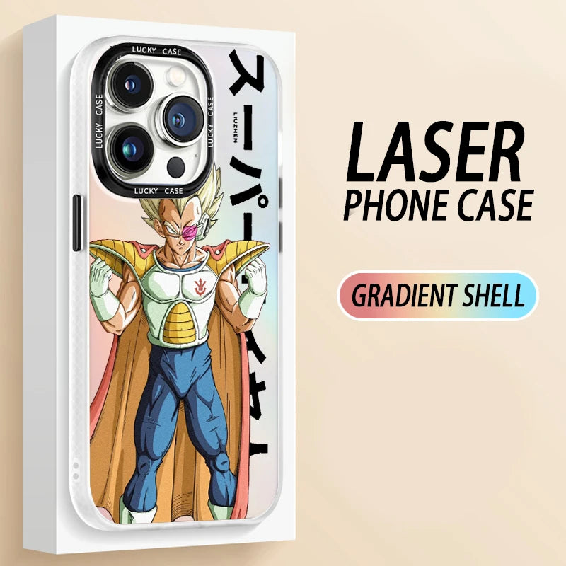 Goku & Gohan Laser Gradient Case – Dragon Ball iPhone 7–15 Pro Max