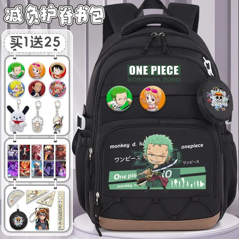 One Piece Luffy Backpack – Large Canvas School & Travel Bag