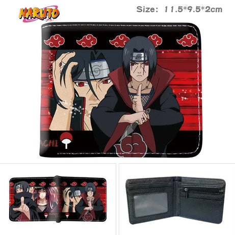 Naruto Short Wallet - PU Leather, Two-Fold, Large Capacity