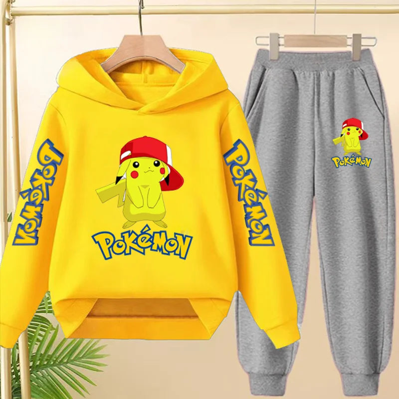 Pokémon Pikachu Kids Hoodie & Sweatpants Set – Cute 2-Piece Tracksuit for Toddlers & Boys/Girls (Ages 3–12) 5