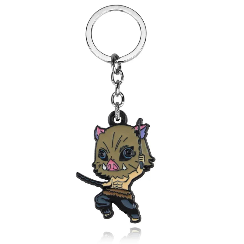Anime Demon Slayer Keychain Kamado Tanjirou Acrylic Fashion Trend Key Ring For Earring For Women Men Gift Decoration Car Jewelry