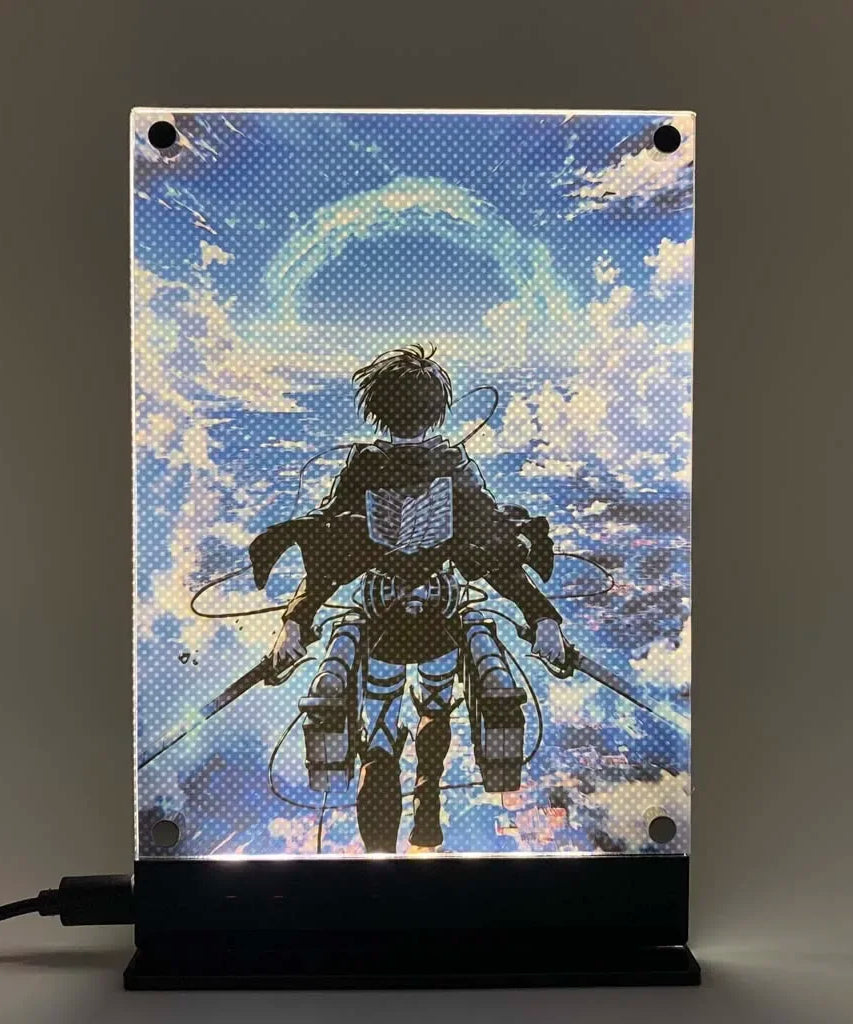 PCLP Led Backlit Poster Attack on Titan Levi Anime Night Light for Bedroom Nightlight Game Room Decor Table Night Lamp Sign AOT