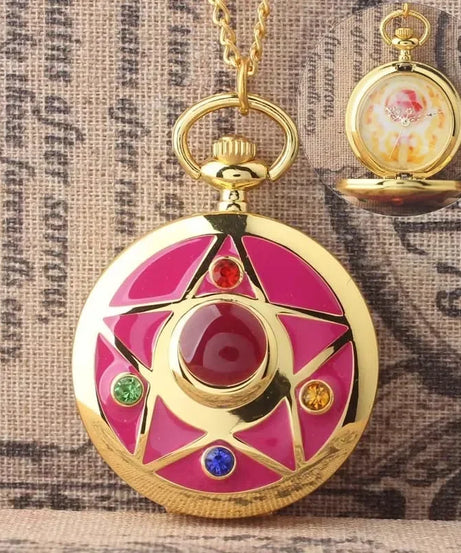 Sailor Moon Moon Prism Pocket Watch Second Generation Lifewith sailor moon Card Captor Sakura accessories holiday gift