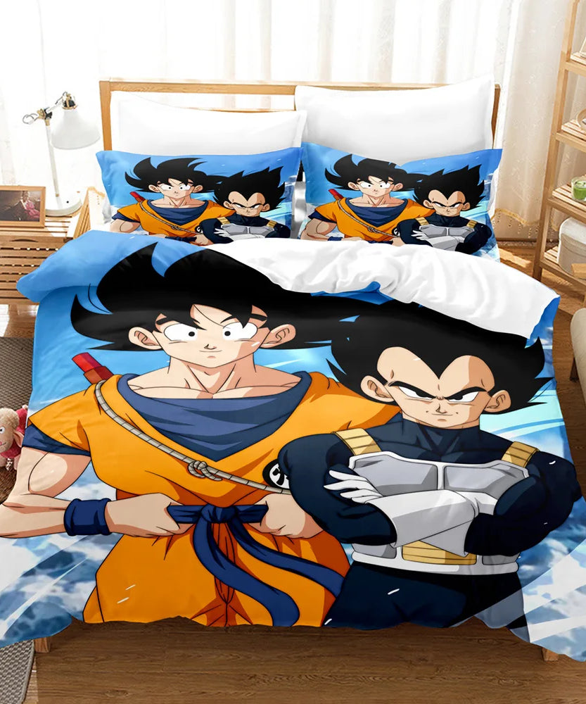Anime Dragon Ball Duvet Comforter Quilt Cover Set Super Saiyan Bedding Set Anime Car Bed Bedroom Home Children Bedroom Gifts