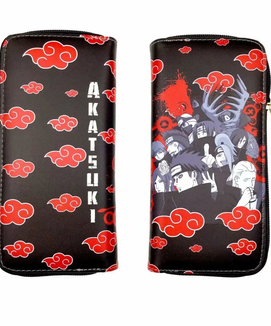 Naruto Sasuke Men Wallets Fashion Money Bag Zipper Coin Purse Female Purse Card Holder Multilayer Capacity Storage Bag Gift New