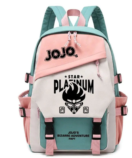 Kujō Jōtarō Anime JoJo's Bizarre Adventure Backpack Student School Bag Canvas Teens Outdoor Travel Backpack Fashion Gift