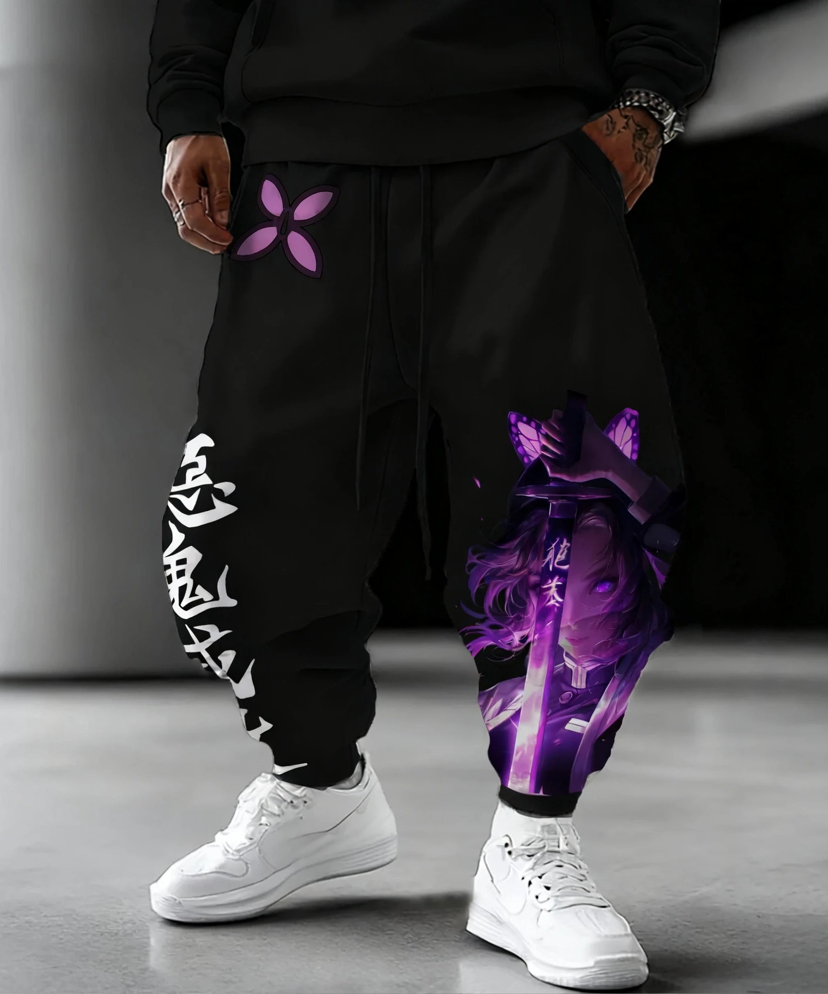 Demon Slayer Sweetpants Autumn/Winter Men's New Anime Printed Harajuku Trendy Versatile Loose Casual Sports Pants