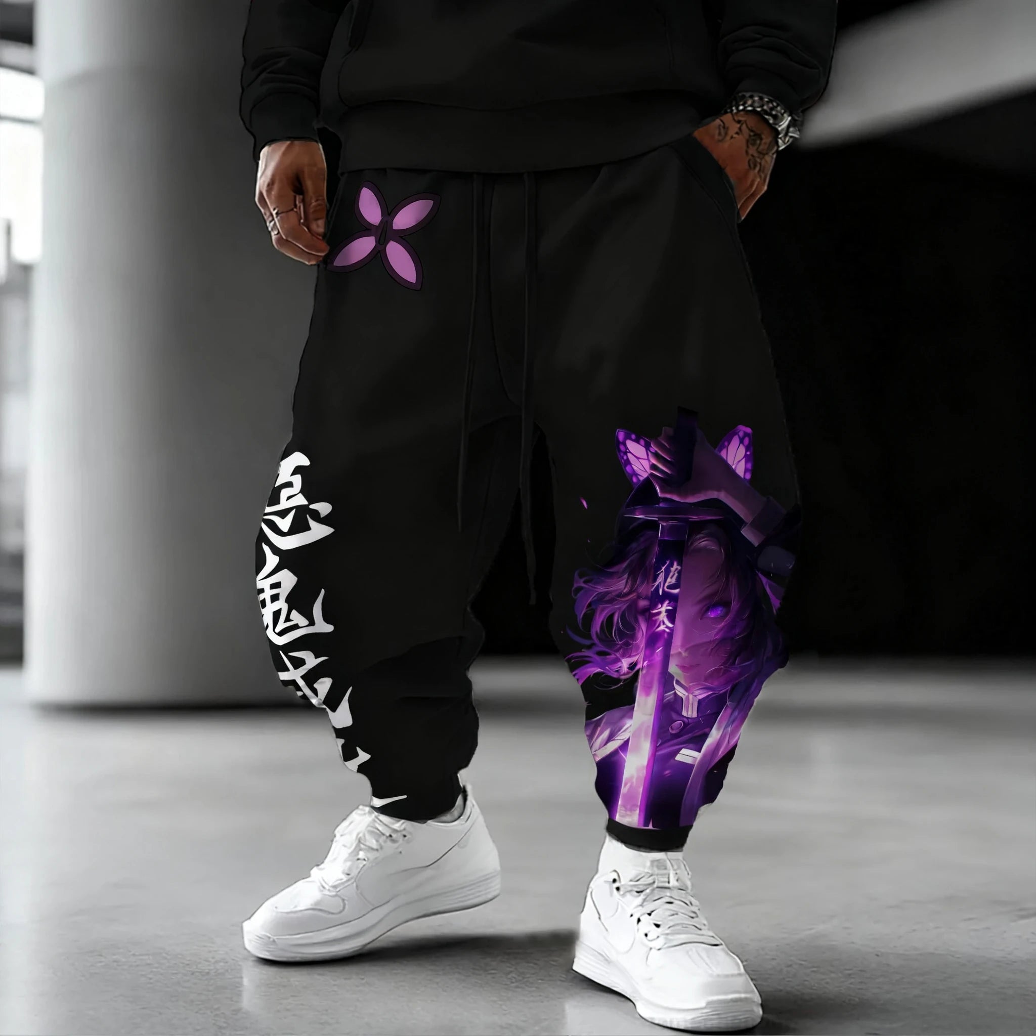 Demon Slayer Sweetpants Autumn/Winter Men's New Anime Printed Harajuku Trendy Versatile Loose Casual Sports Pants