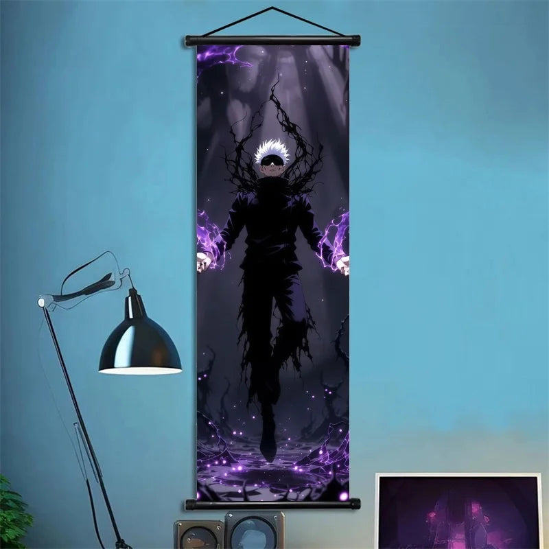 Anime Jujutsu Kaisen Gojo Satoru Hanging Scroll – Fabric Wall Art Poster 7