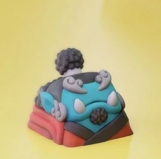 Monkey· D·Luffy cool creative personality kawaii anime peripheral cross axis universal Q version three-dimensional keyboard cap