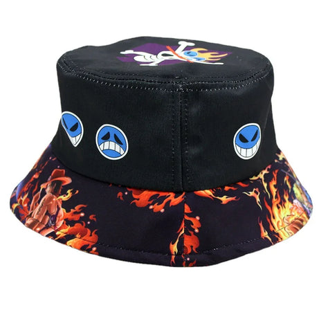 Anime One Piece Monkey D Luffy Bucket Hats Cool Outdoor Cap Summer Sunscreen Fisherman Fishing Hat