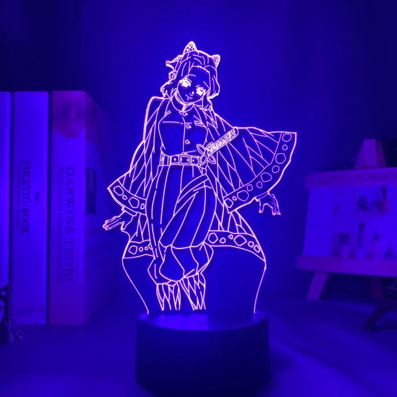 Manga 3d Light Kimetsu No Yaiba for Bedroom Decor Night Light Birthday Gift Table Lamp Anime Demon Slayer Mitsuri Kanroji Figure