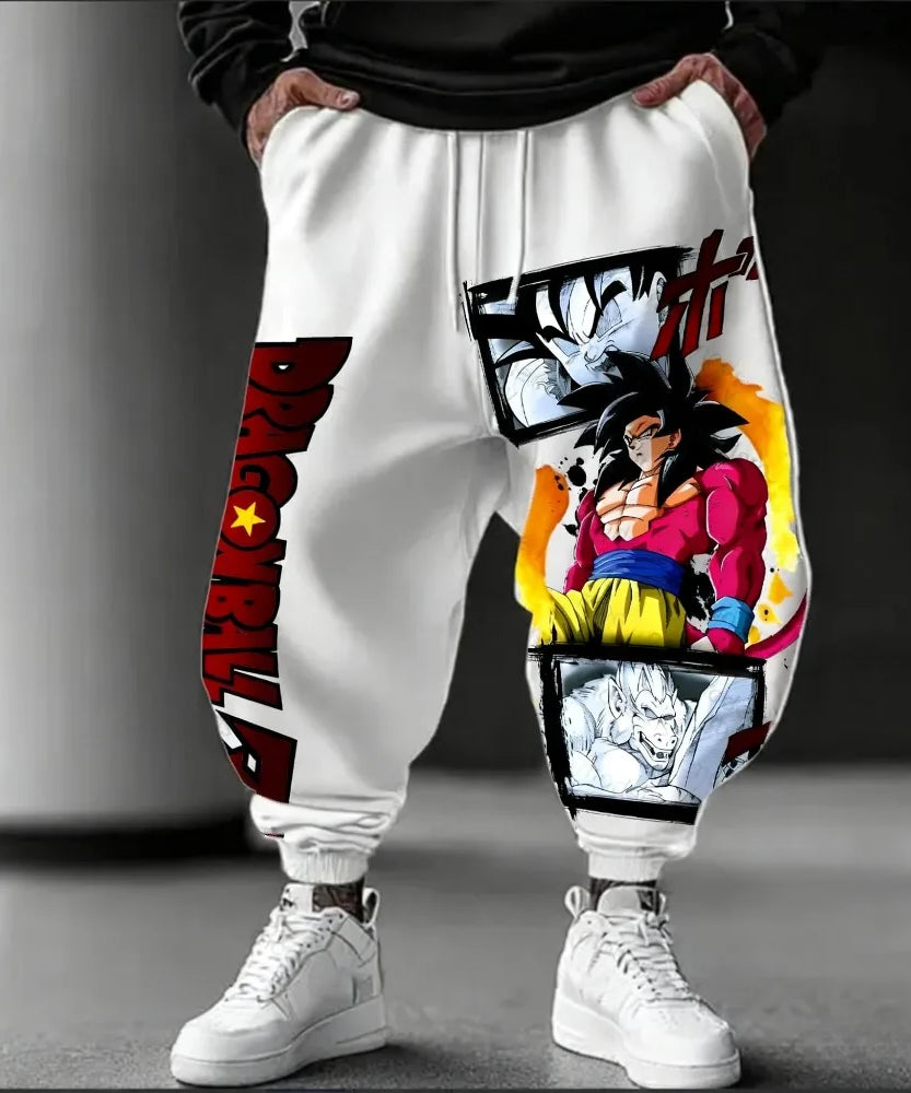 Dragon Ball Autumn/Winter Men's and Women's Pure Cotton Sweatpants Fashion Animation Printing Loose Daily Wear Casual Pants