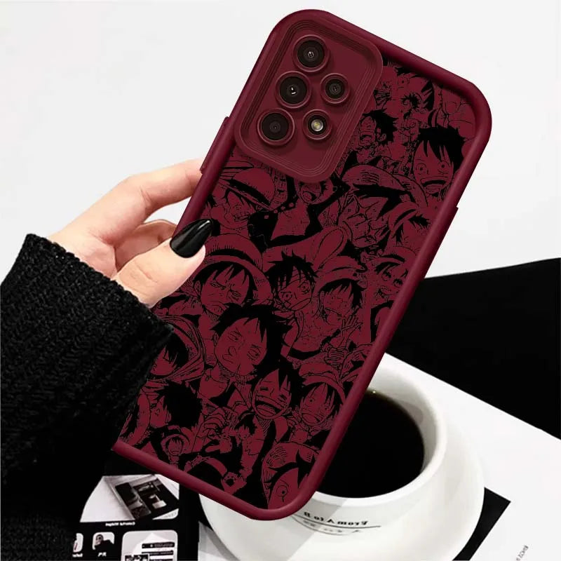 One Piece Nami D. Luffy Cute For Samsung A71 A52 A51 A34 A33 A22 A16 A15 A13 A04 A06 Note 20 Ultra 5G Eye Ladder Phone Case