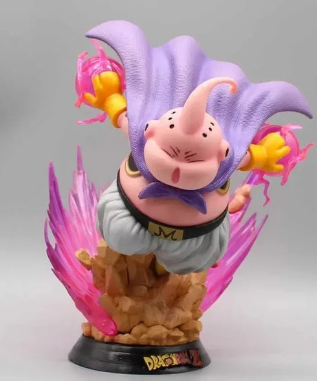 18cm Dragon Ball Z Anime Figure Majin Buu Fat Buu Action Figure with Light PVC Statue Model Doll Collection Decoration Toys Gift