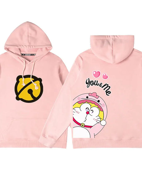 Doraemon Anime Hoodie – Cute Couple & Teen Pullover Jacket